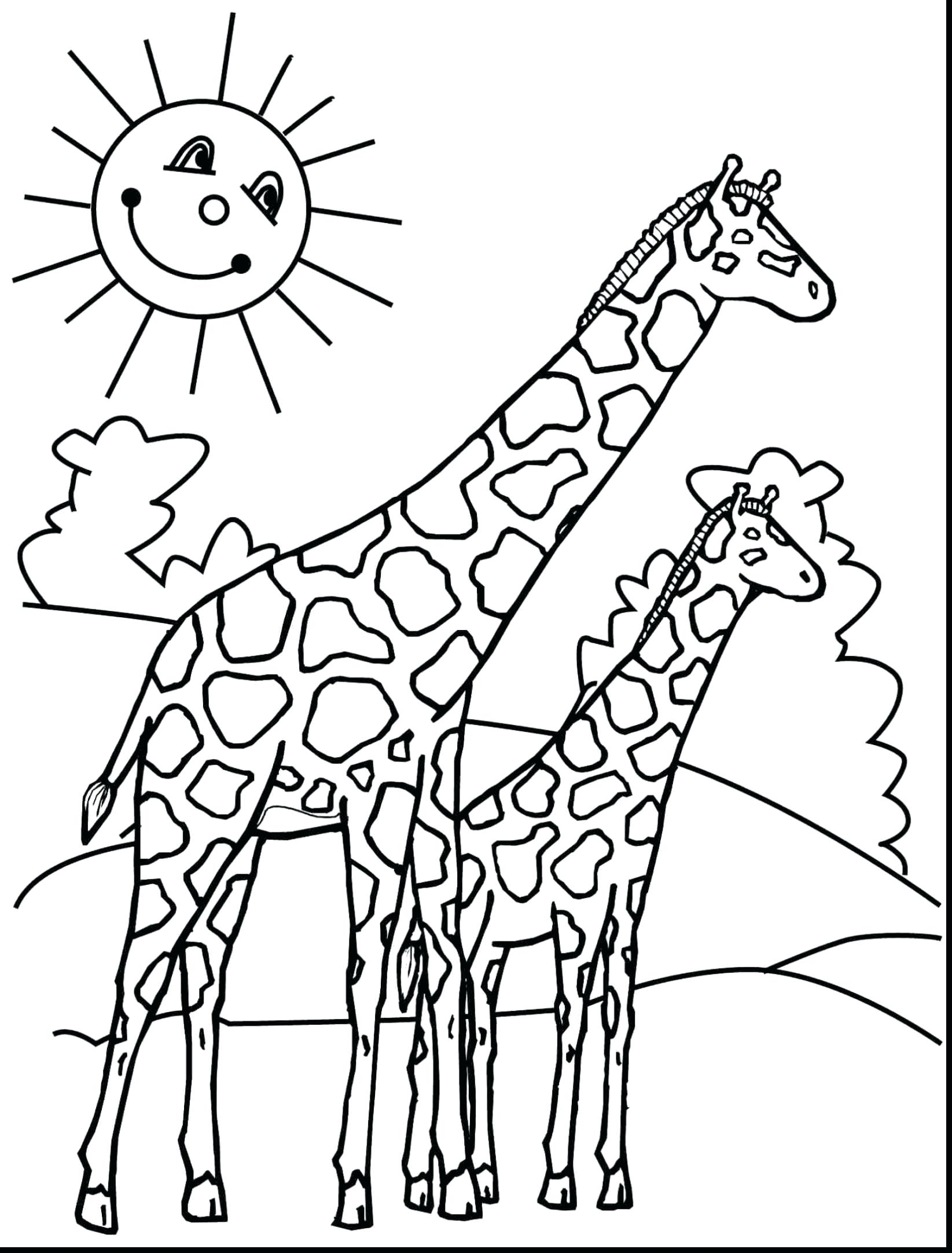 Cute Baby Giraffe Coloring Pages Printable Coloring For Kids 2018 1645x2164 Cute Baby Giraffe Coloring Pages Printable Coloring For Kids 2018
