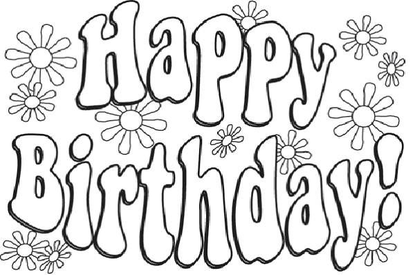 Funny Happy Birthday Coloring Pages Cakes Transfer Ideas 600x398 Funny Happy Birthday Coloring Pages Cakes Transfer Ideas