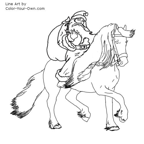 Christmas Horse Coloring Pages 500x500 Christmas Horse Coloring Pages