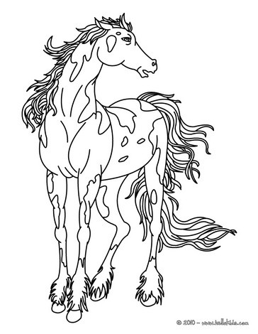 Funny Horse Coloring Pages 364x470 Funny Horse Coloring Pages