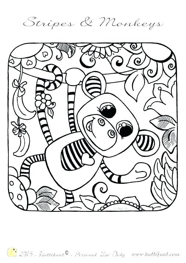 618x874 5 Little Monkeys Coloring Page Pictures Of Monkeys To Color Monkey