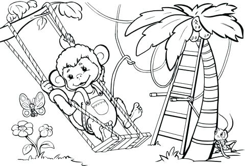 480x325 Monkey Coloring Pages Printable Monkey Coloring Pictures Monkey