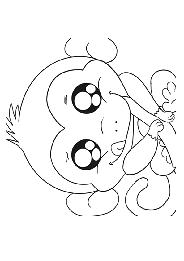 595x842 Night Monkey With Cute Face And Funny Smile Coloring Page