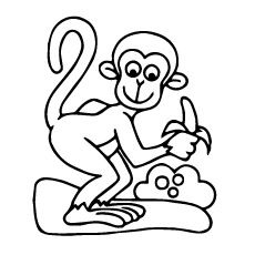 230x230 Top 25 Free Printable Monkey Coloring Pages For Kids Funny