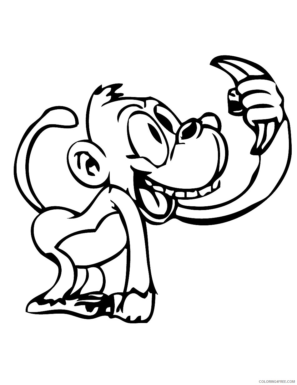 950x1230 Monkey Coloring Pages Gorilla Coloring4free