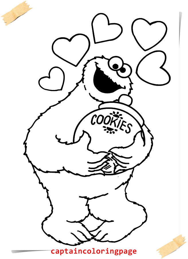 656x904 Cute Amp Funny Cookie Monster Coloring Pages
