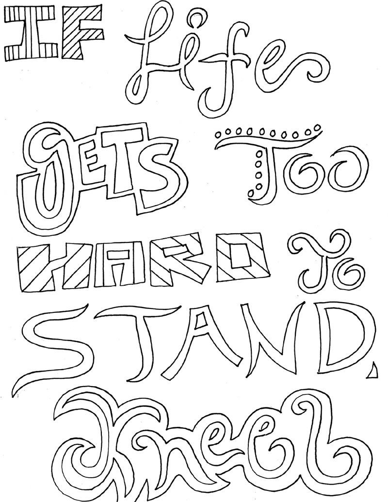 800x1035 Inspirational Quotes Coloring Pages For Adults Httpprocoloring