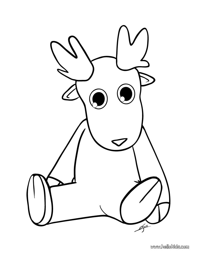820x1060 Cute Dasher Reindeer Coloring Pages
