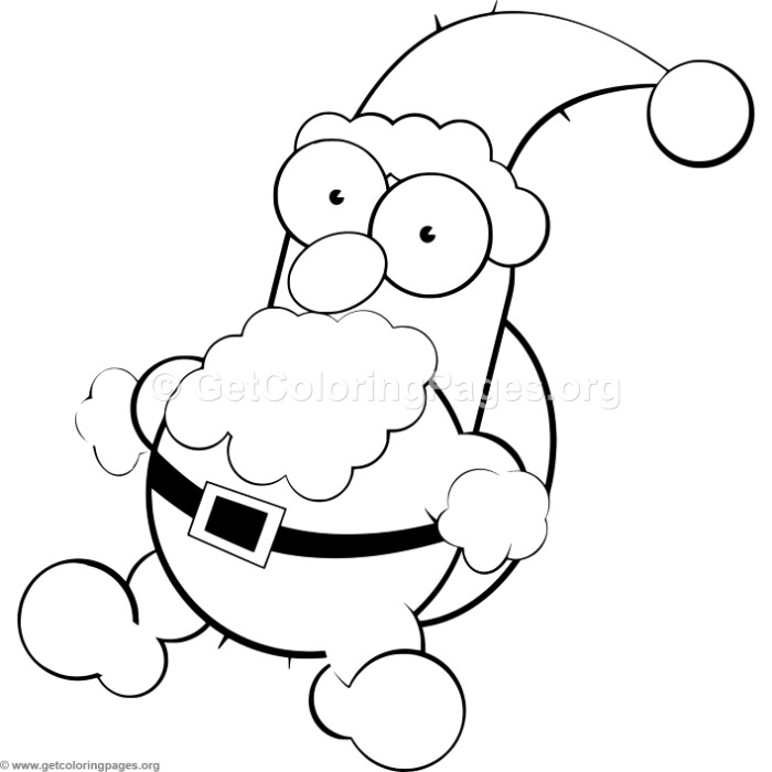 700x700 Funny Christmas Santa Coloring Pages