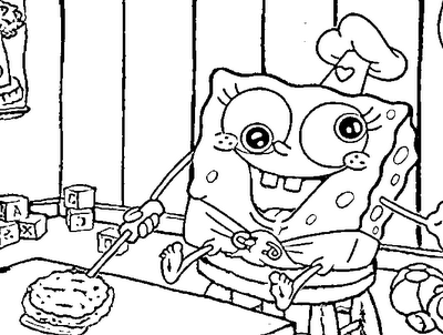 400x302 Spongebob Coloring Page 6