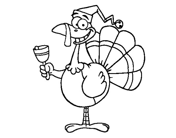 Funny Turkey Coloring Page 600x470 Funny Turkey Coloring Page