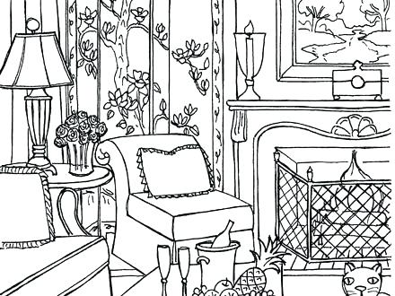 440x330 Living Room Coloring Pages The Best Free Adult Coloring Book Pages