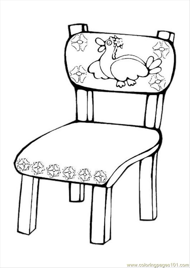 650x918 Table And Chairs Coloring Page