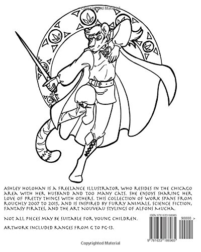 400x500 The Furry Menagerie A Coloring Book (9781633186965