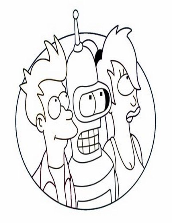 600x776 Futurama Coloring Pages 14 Coloring Printables