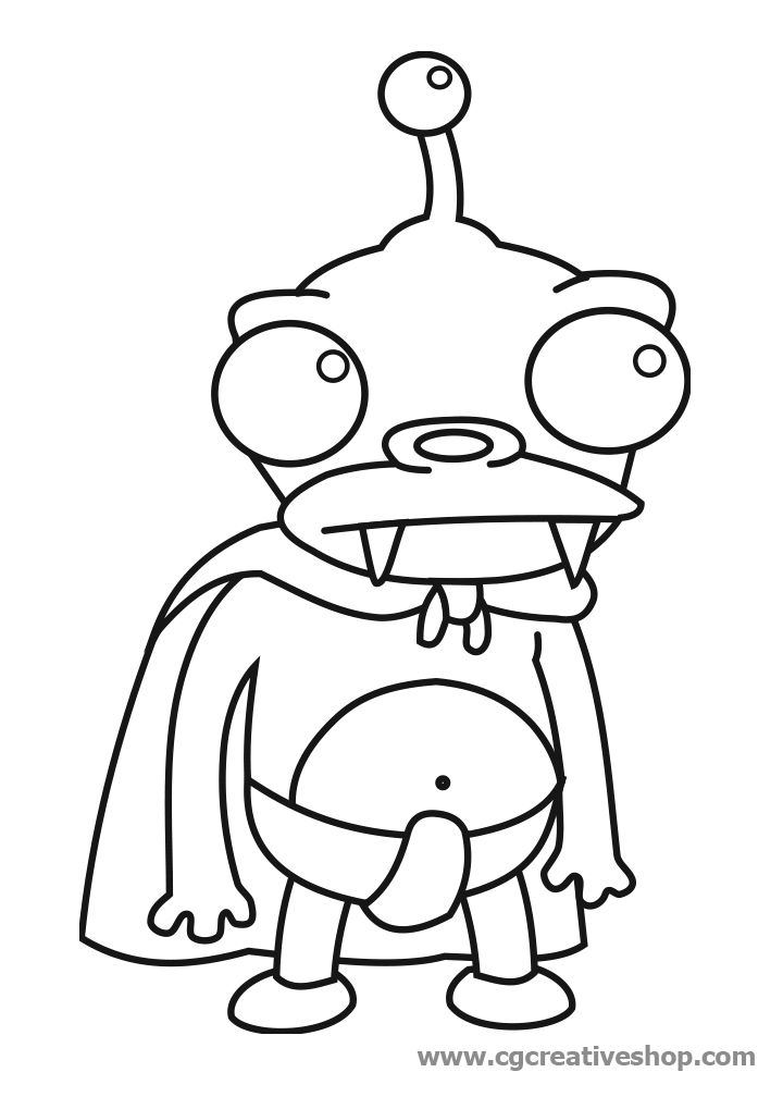 720x1008 Futurama Coloring Pages Nibbler Coloring Pages
