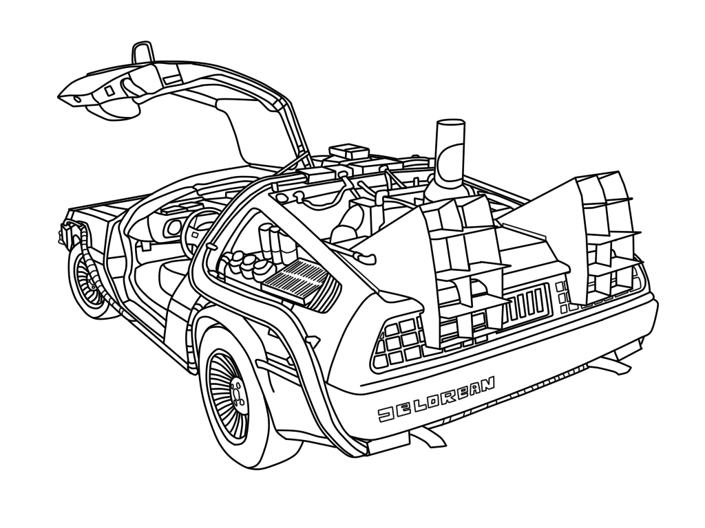 Back To The Future Coloring Pages Coloring Pages