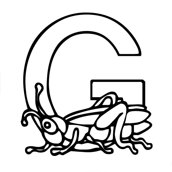 600x600 Letter G Coloring Pages