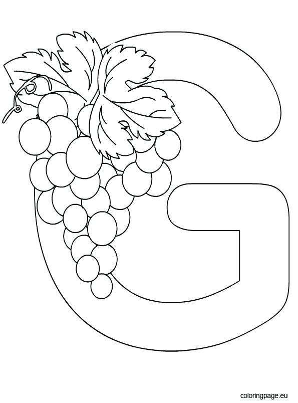 595x804 G Coloring Page Alphabet Letter G Coloring Pages For Adults Quotes