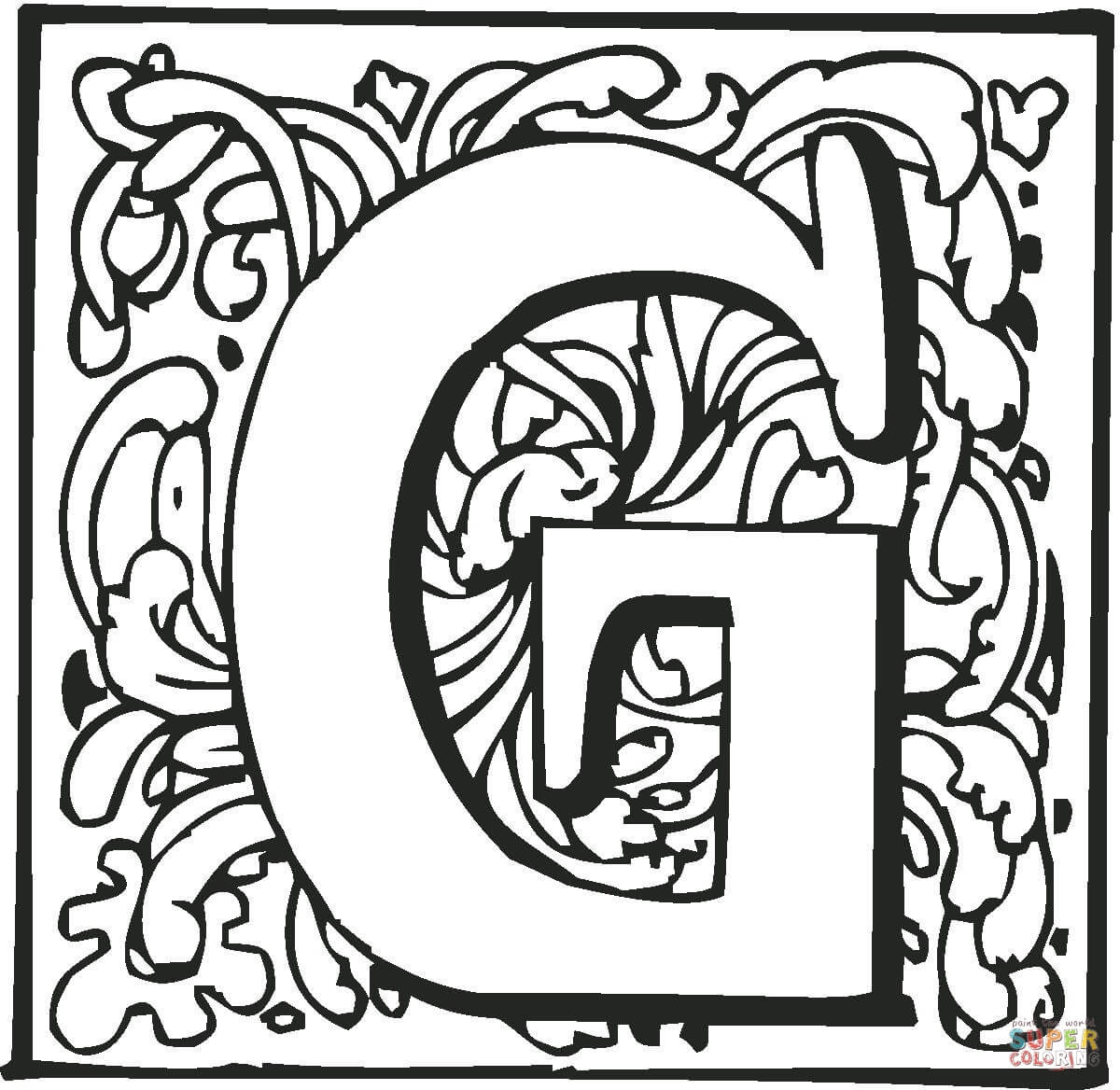 1200x1168 Letter G Coloring Pages Free Coloring Pages Letter G Coloring Page
