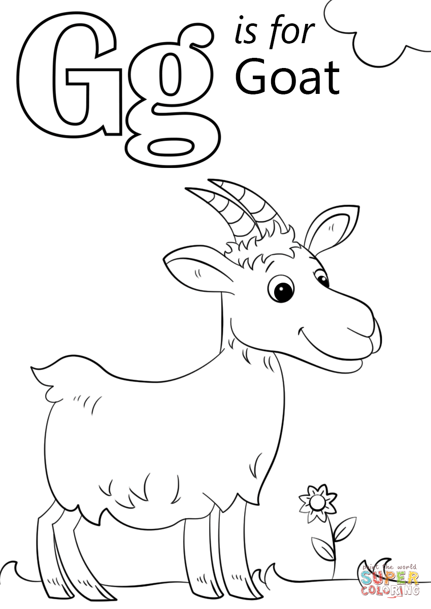 849x1200 Letter G Is For Goat Coloring Page Free Printable Coloring Pages