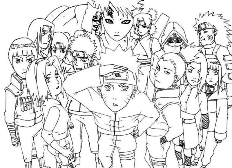 800x580 Naruto Colored Pages Awesome Naruto Shippuden Coloring Page