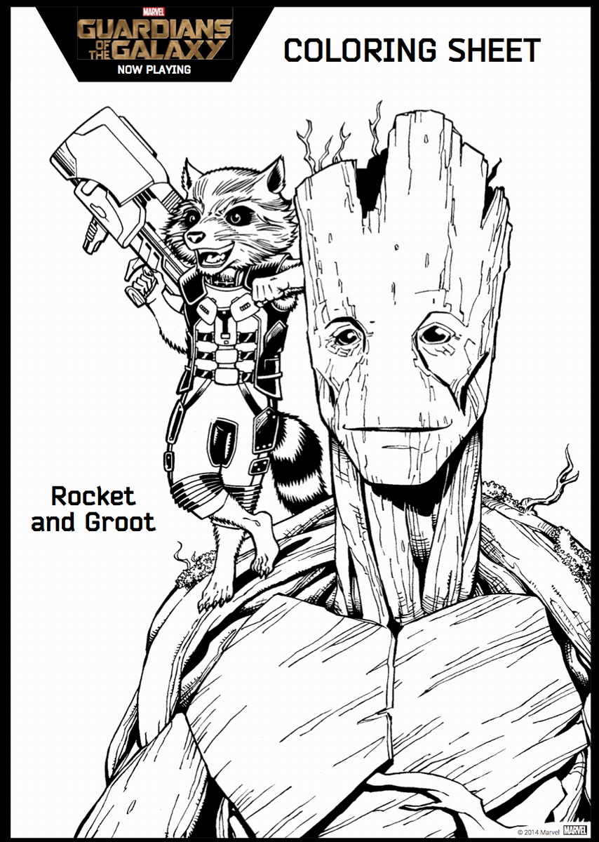 854x1200 Guardians Of The Galaxy Coloring Pages