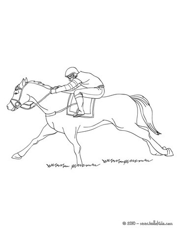 364x470 Galloping Race Horse Coloring Pages