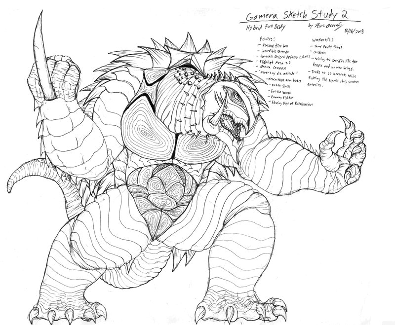 Attractive Gamera Coloring Pages Collection 800x659 Attractive Gamera Coloring Pages Collection