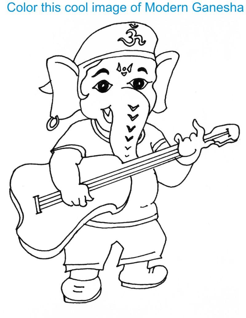 800x1033 Ganesh Chaturthi Coloring Page For Kids 2