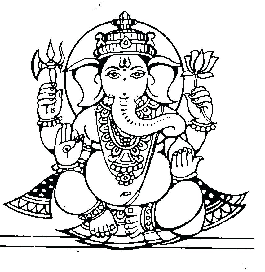 Ganesh Coloring Page at GetColorings.com | Free printable colorings ...