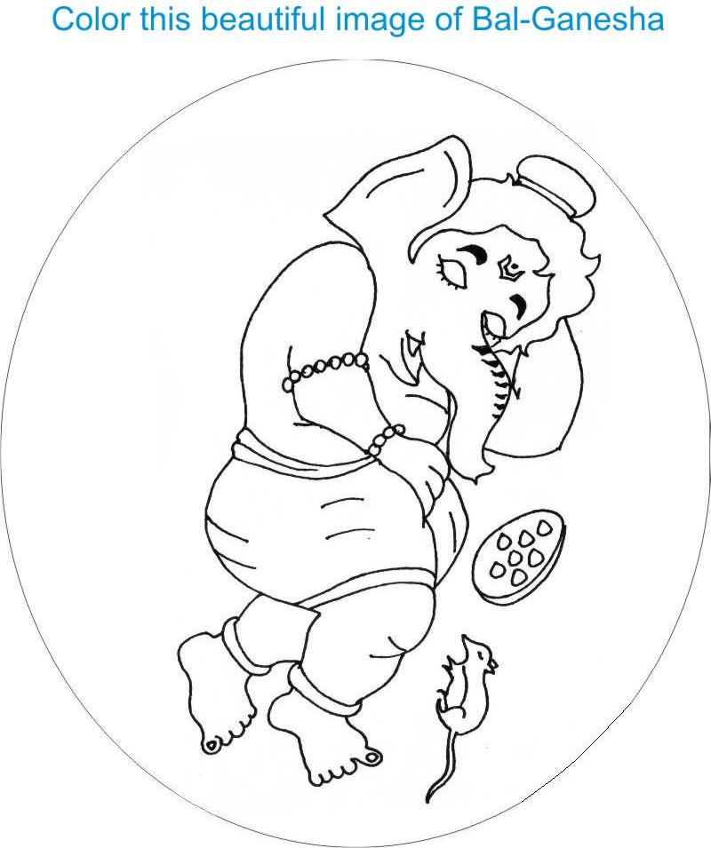 800x955 Ganesh Chaturthi Coloring Page For Kids 4