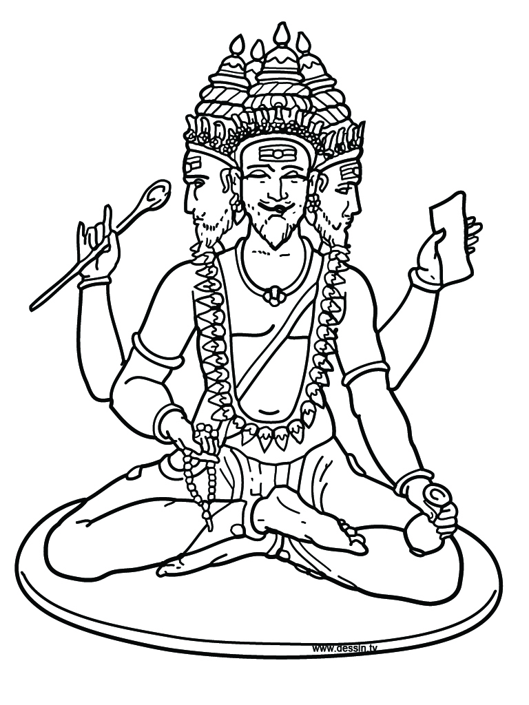 768x1024 Hindu Coloring Pages