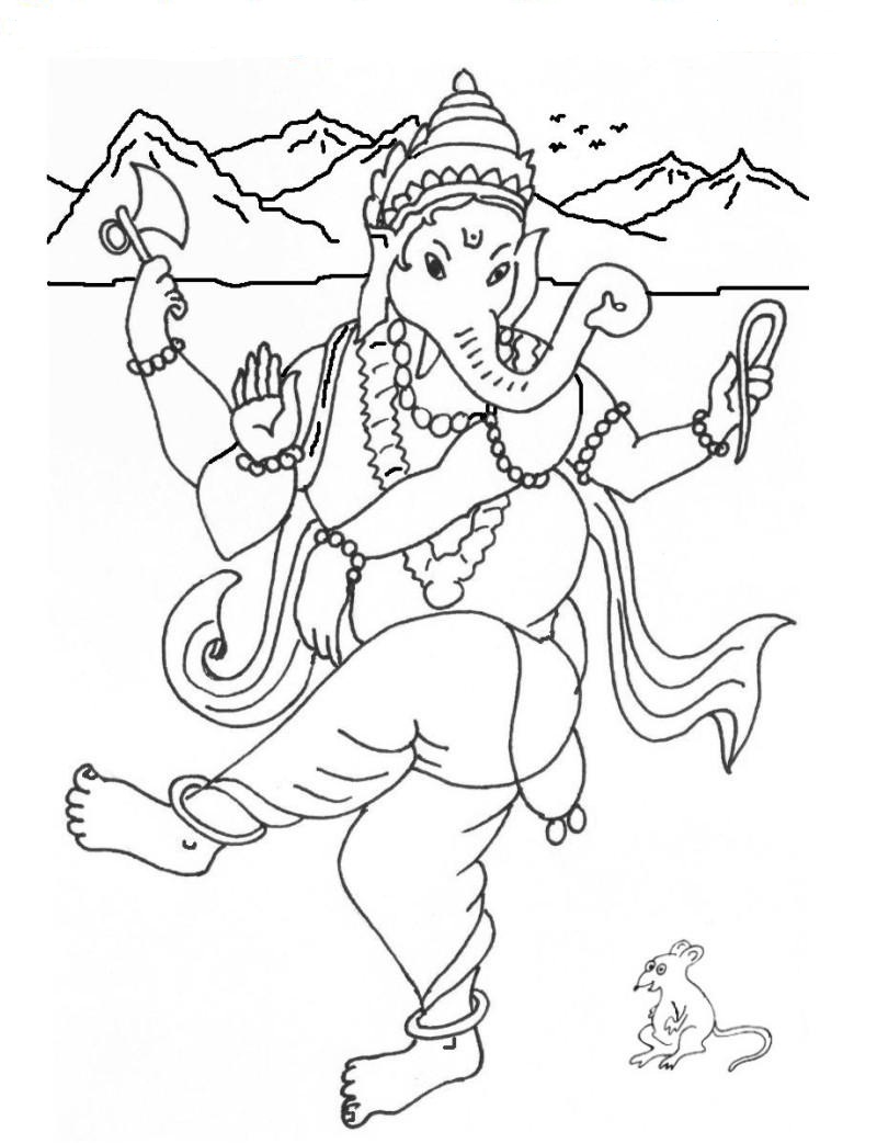 800x1042 Free Coloring Pages Of Ganesha Coloring Pages