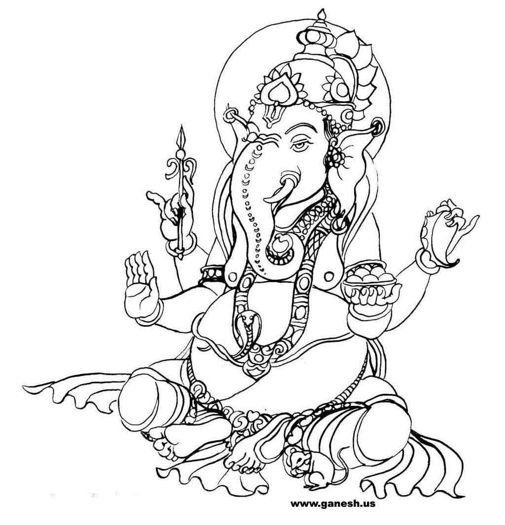 1024x1066 Ganesha Coloring Examples Ganesh Ji Hd Wallpaper For Pc Lord