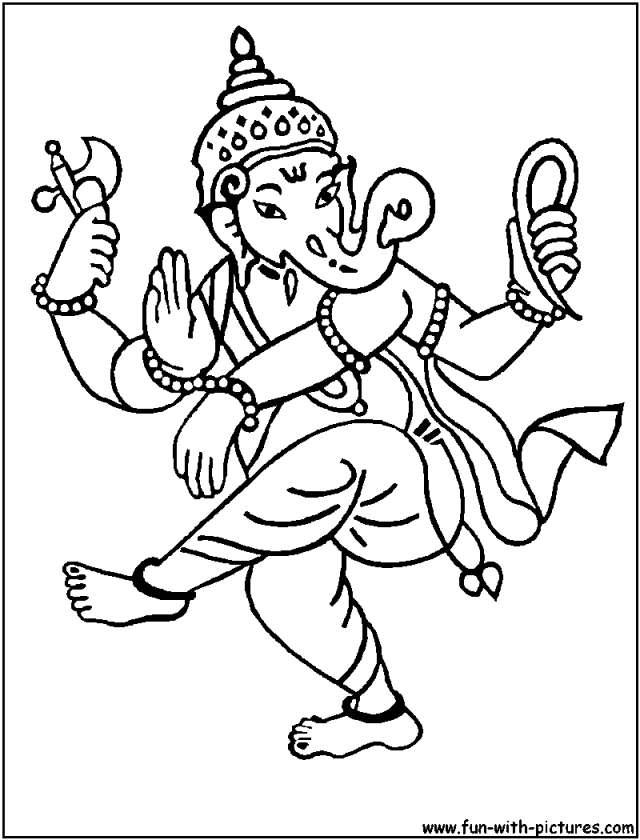 640x840 Ganesha Coloring Pages 453604