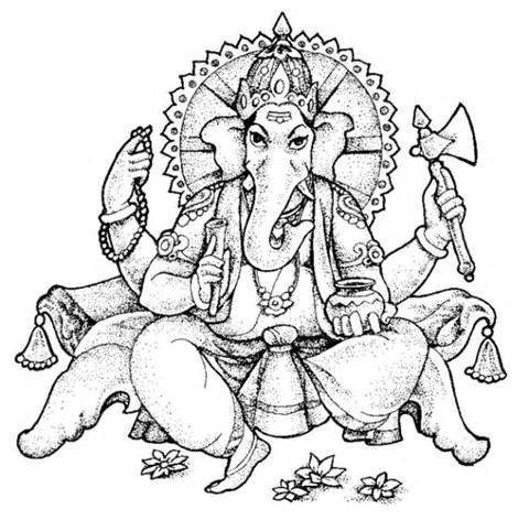 480x472 Ganesha Coloring Pages Sketch Template Coloring Books