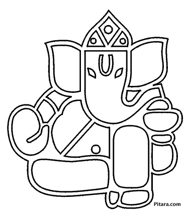 376x426 Lord Ganesha Coloring Pages For Kids Coloring And Drawing Games