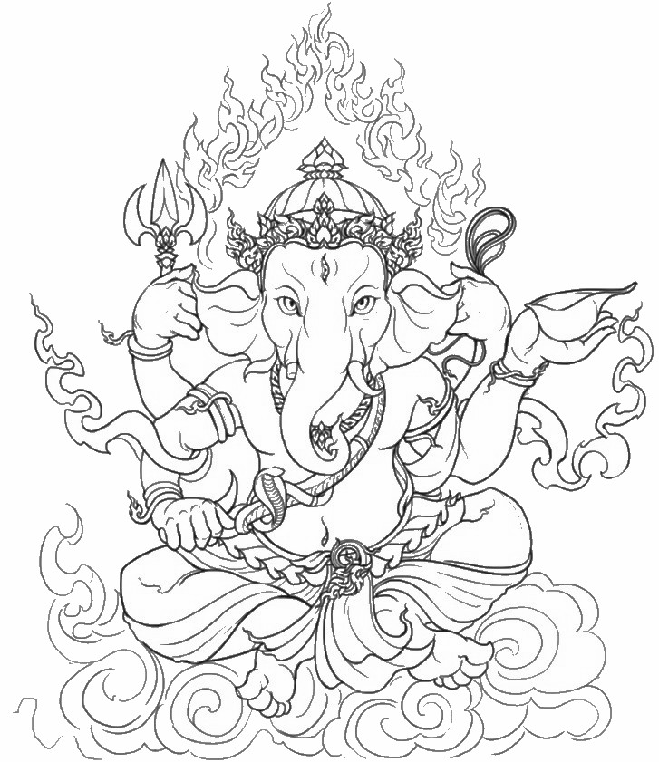 727x841 Special Ganesha Coloring Pages Hindu Mythology Ganesh 33 Gods