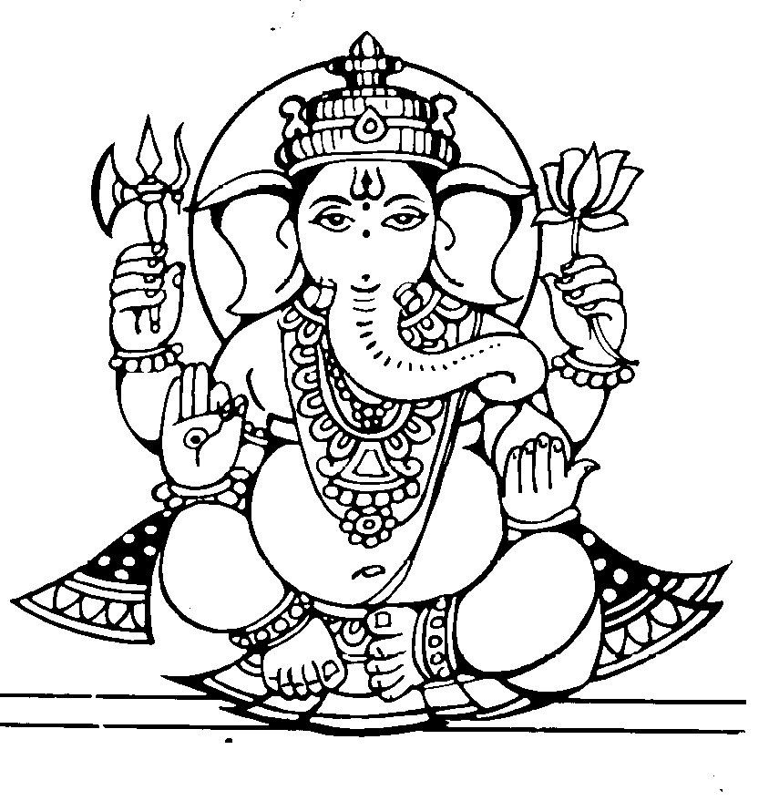 Ganesh Drawing 855x879 Ganesh Drawing