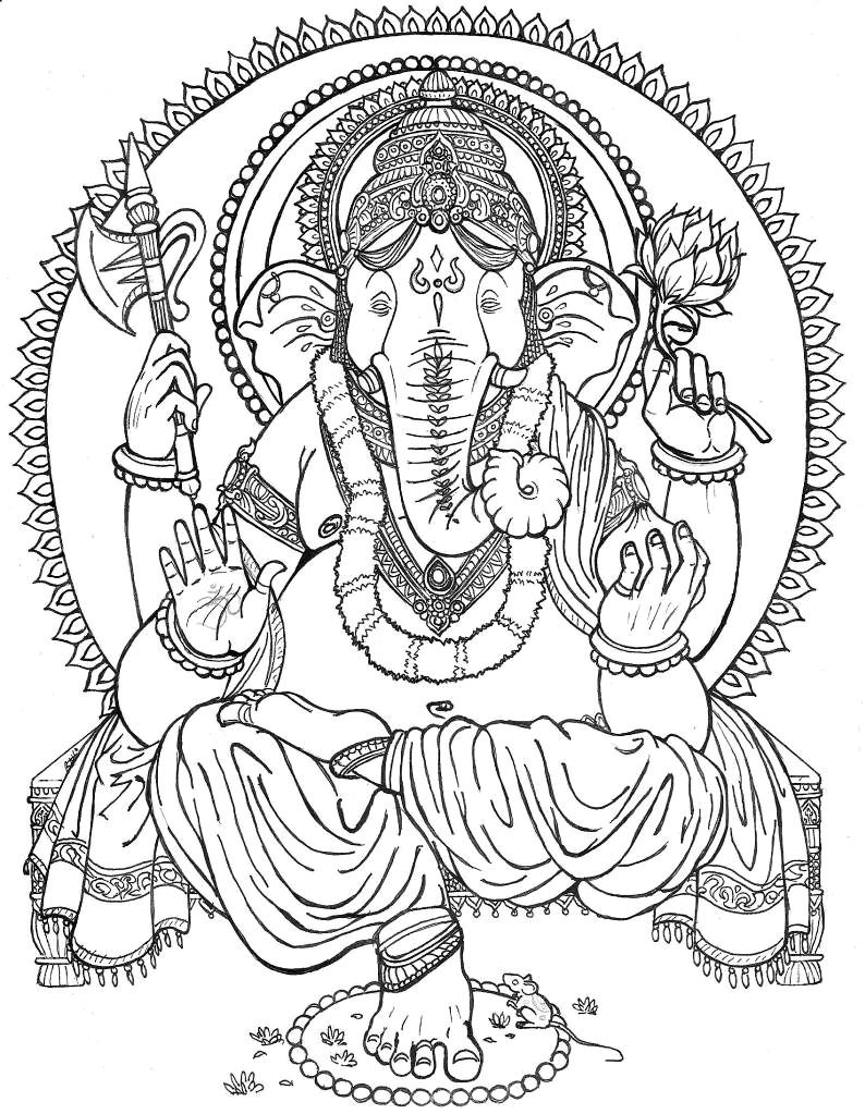 Surging Ganesha Coloring Pages Paintings For Lord Ganesh Colouring 794x1023 Surging Ganesha Coloring Pages Paintings For Lord Ganesh Colouring