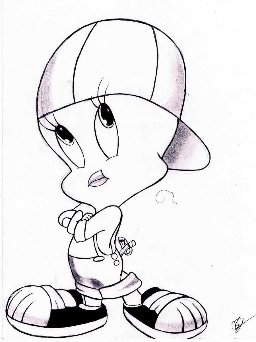 900x1198 Gangster Tweety Bird Gangsta Tweety Bird Coloring Pages