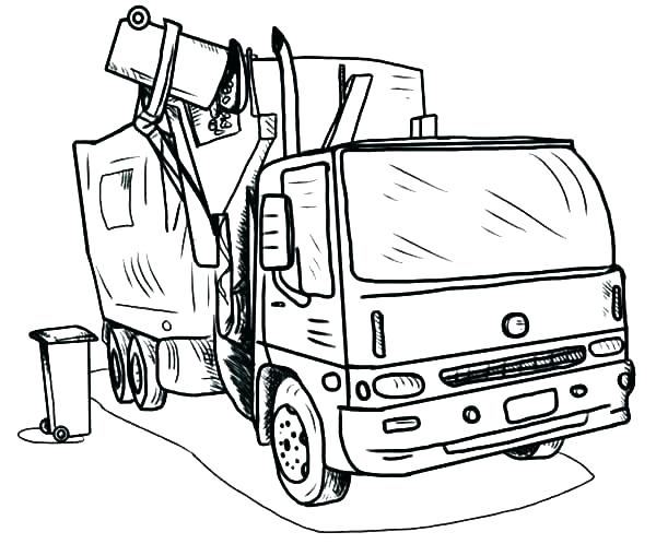 600x498 Garbage Truck Printable Coloring Pages Coloring Page Truck Garbage