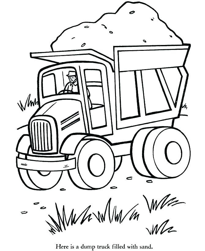 670x820 Coloring Page Truck
