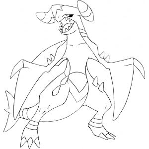300x300 Disegno Di Pokemon Garchomp Da Colorare Pokemon