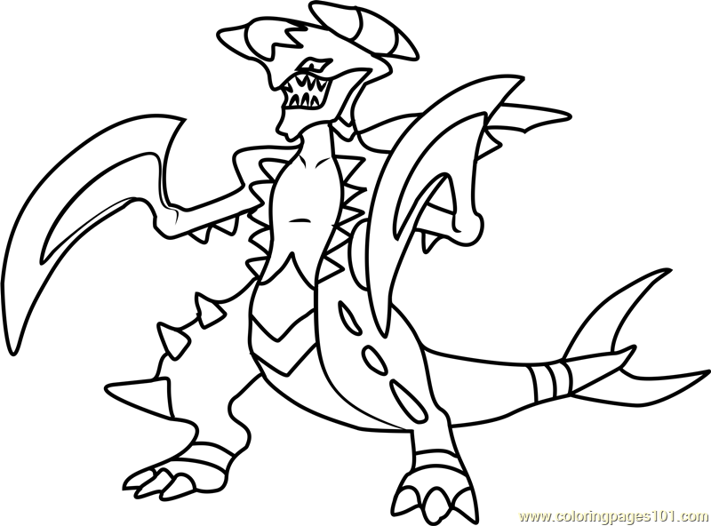 800x592 Garchomp Pokemon Coloring Page