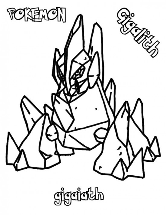 550x711 Pokemon Gigalith Coloring Pages Pokemon Coloring Pages