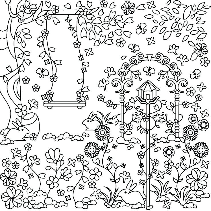 736x736 Garden Coloring Page Garden Coloring Page For Adults Printable