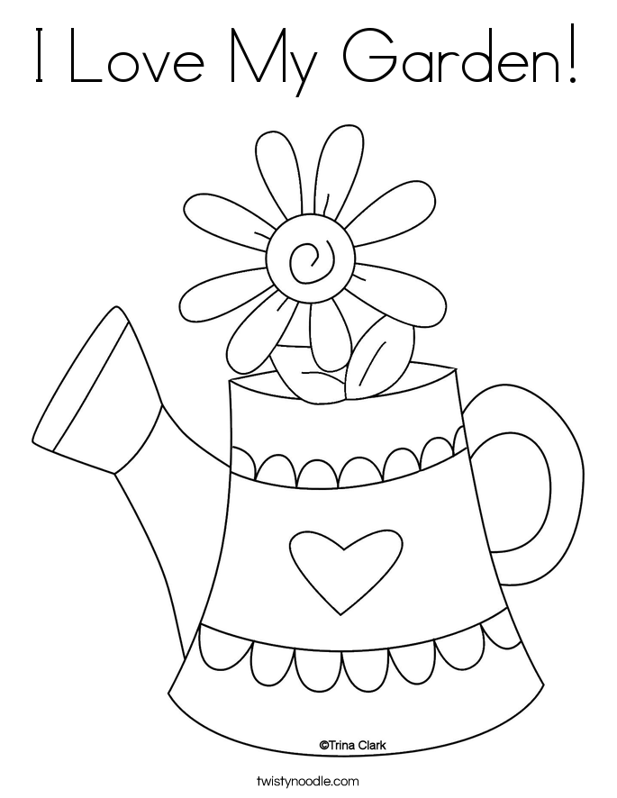 685x886 I Love My Garden Coloring Page