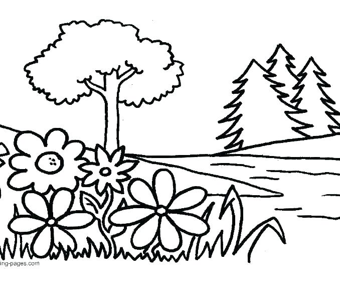 678x598 Flower Garden Coloring Page Collage Garden Coloring Page Beautiful